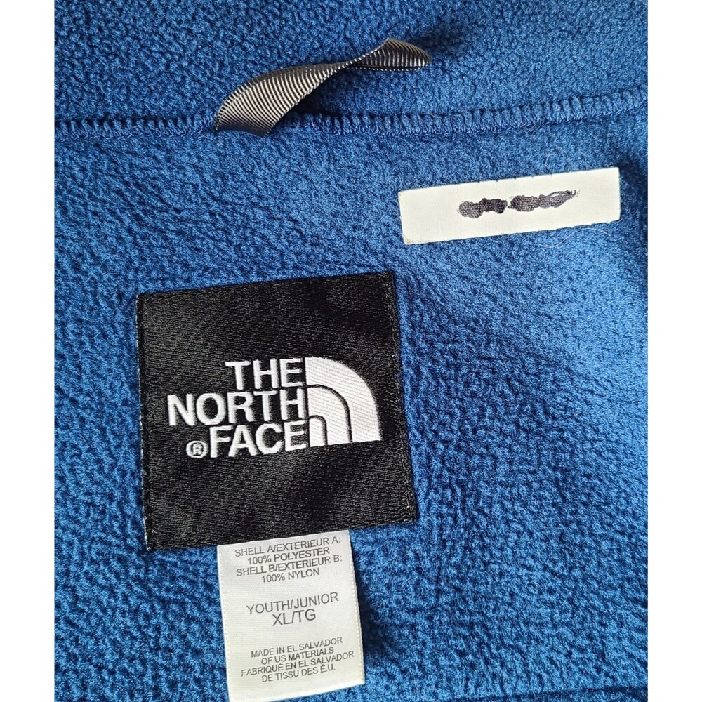 The North Face Youth XL Polartec Fleece Jacket Blue Black Full Zip Outdoor - Picture 7 of 10